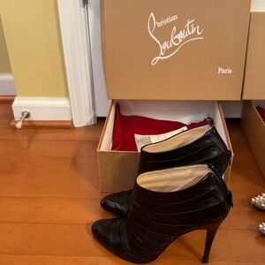 Christian Louboutin Elegant Black Heeled Boots